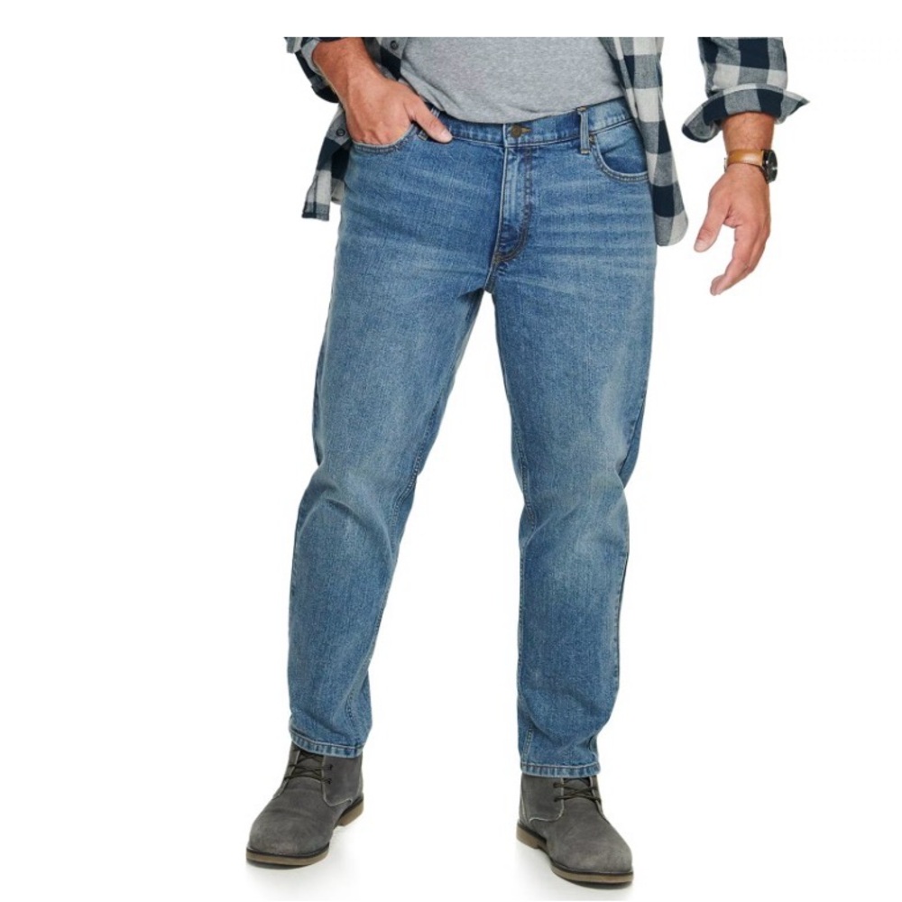 NWT Sonoma Big & Tall Sonoma Jeans Stretch Straight Sits At Waist 42 X 36 New